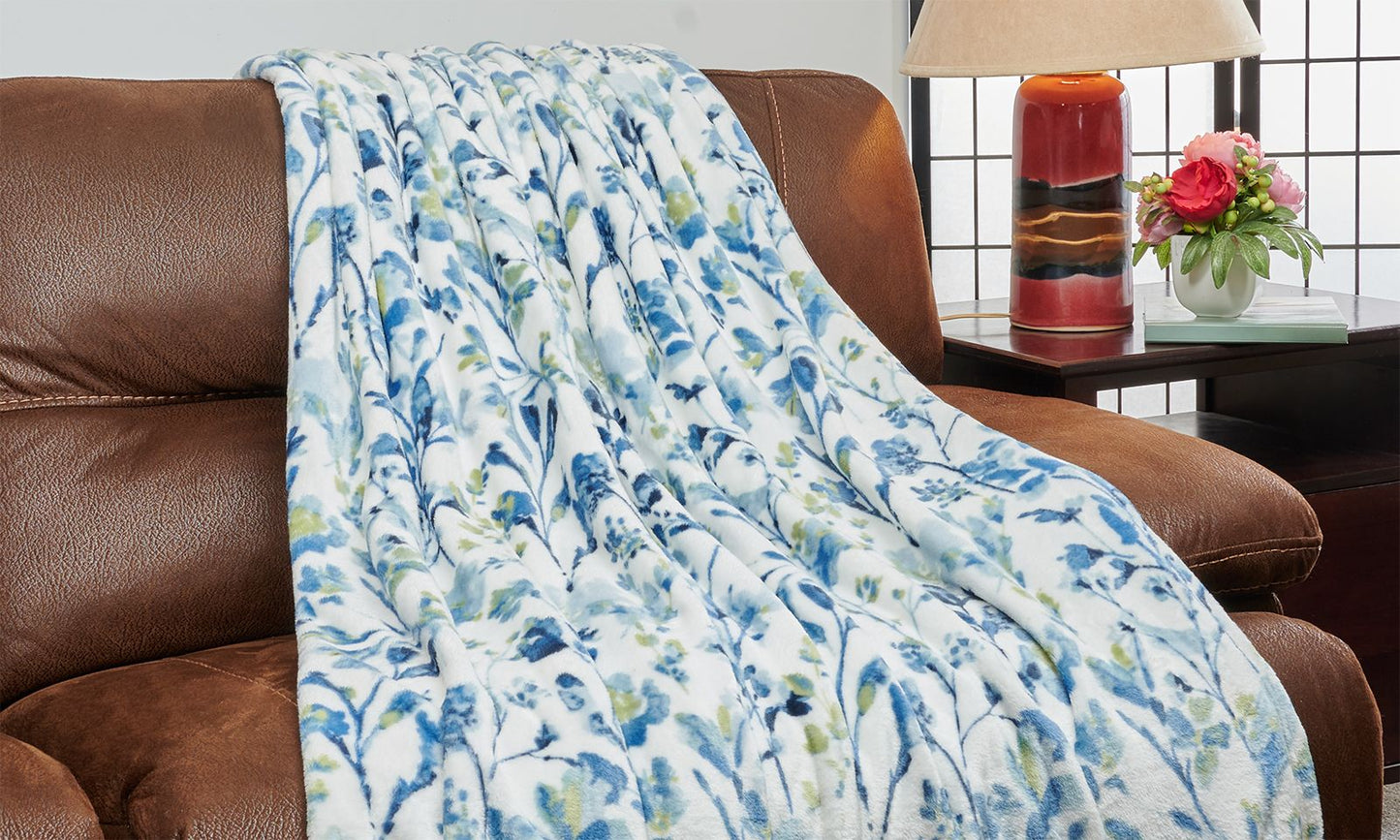 Eden Flannel Fleece Plush Blanket
