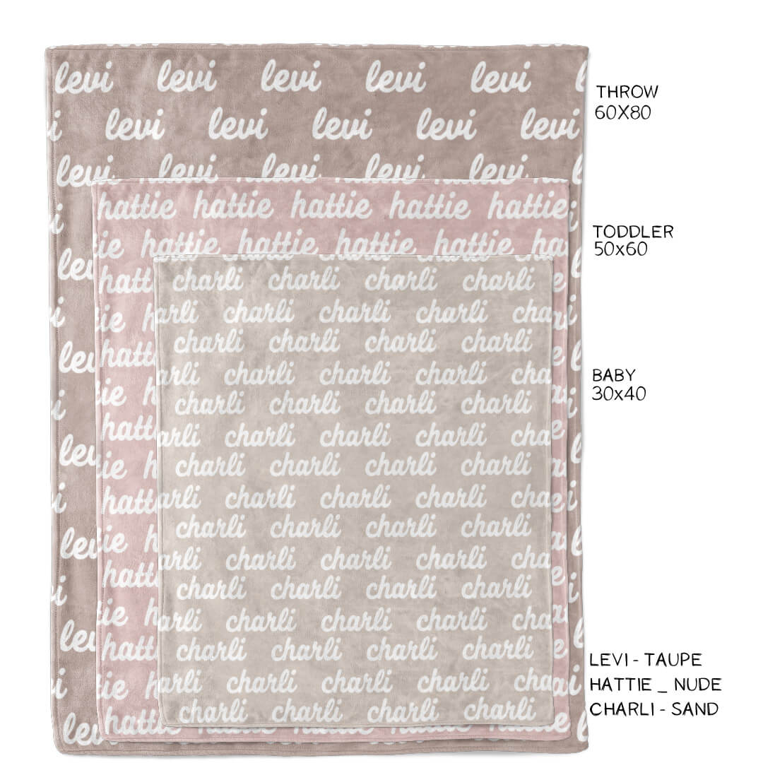 Personalized Color Blanket | Pale Pink