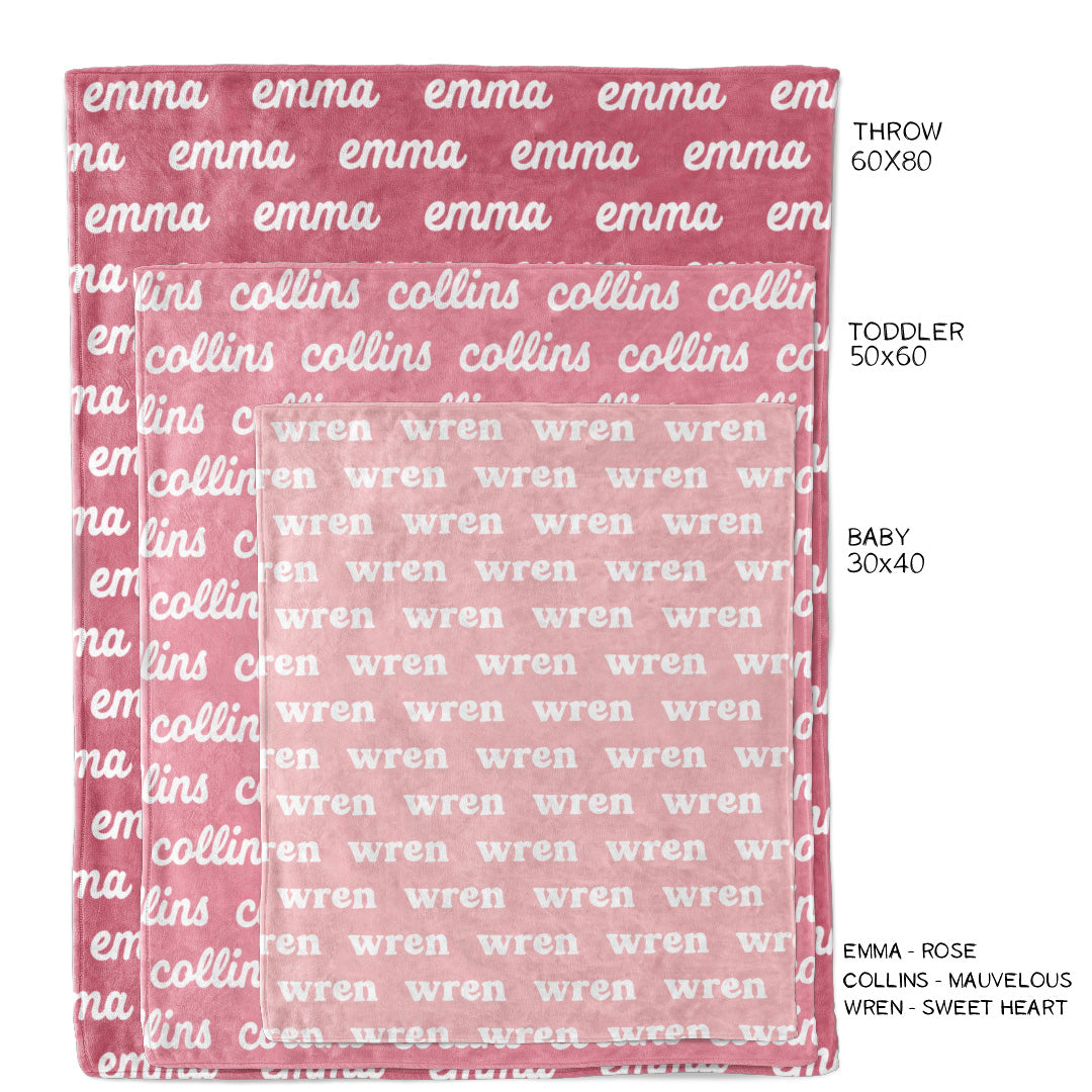 Personalized Color Blanket | Sweet Heart
