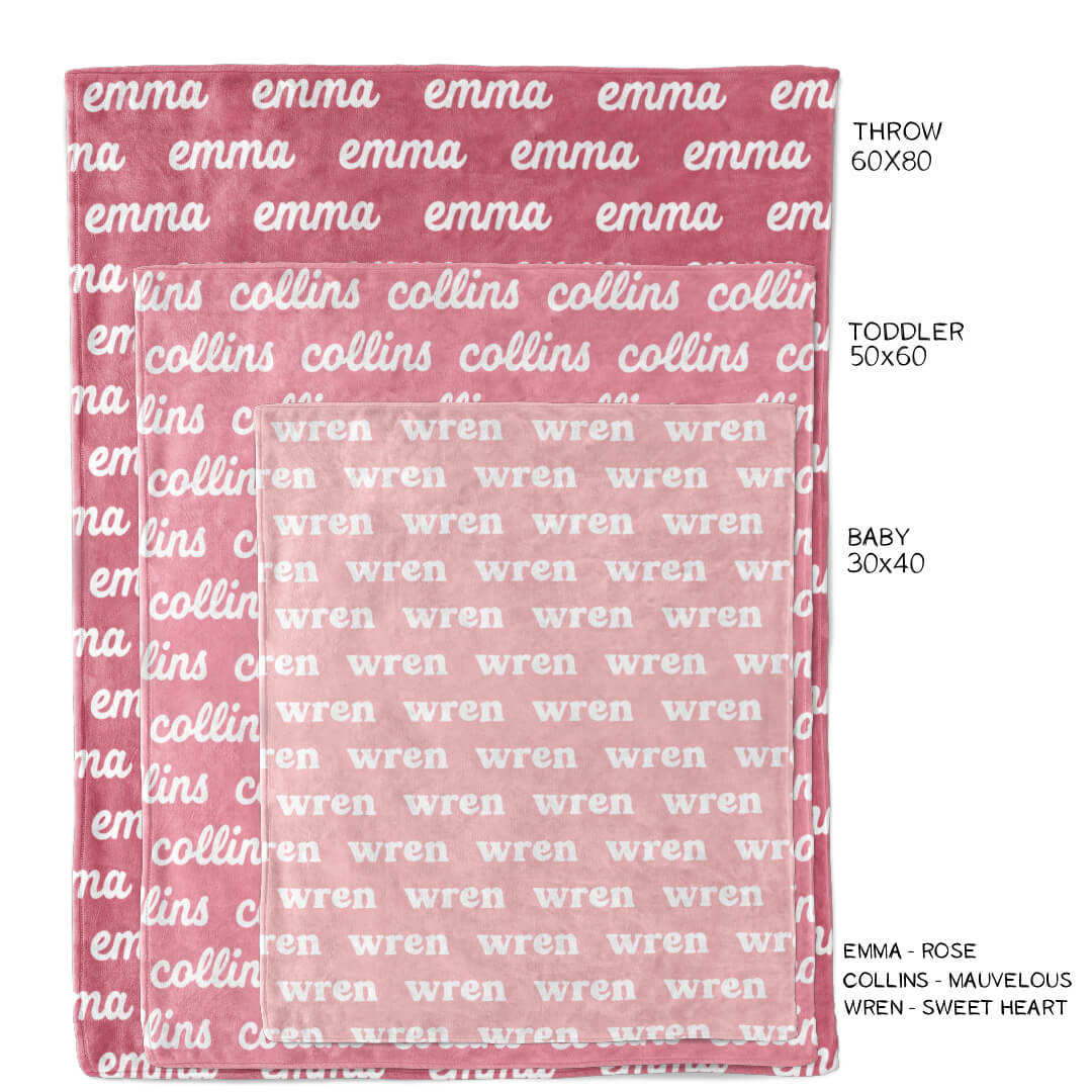 Rose Blossom Personalized Color Blanket