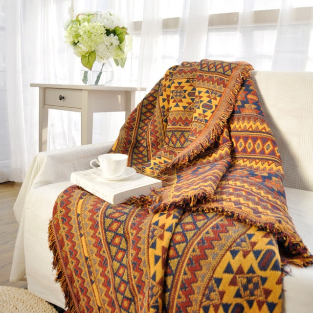 Turkish Cotton Knitted Sofa Blanket