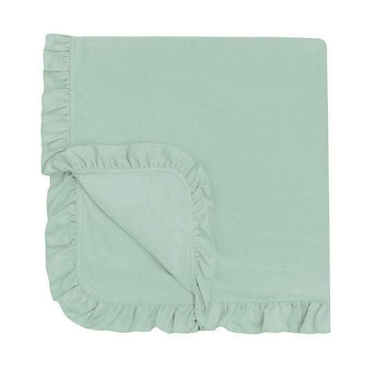 Ruffle Stroller Blanket | Pistachio