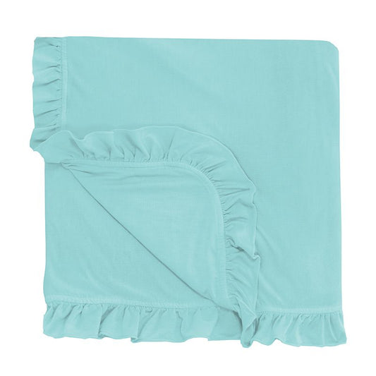 Ruffle Stroller Blanket | Summer Sky