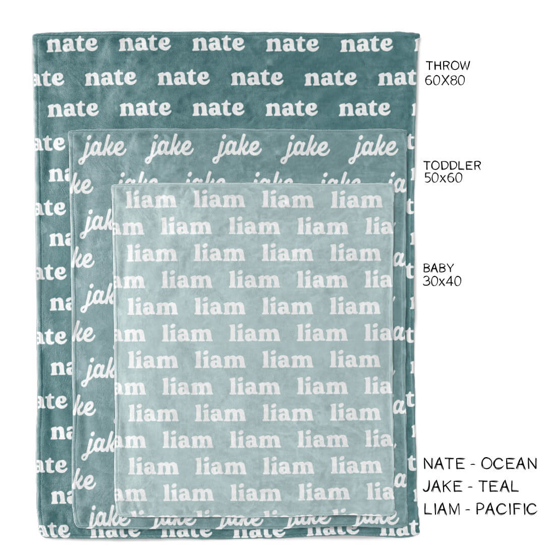 Seafoam Personalized Color Blanket
