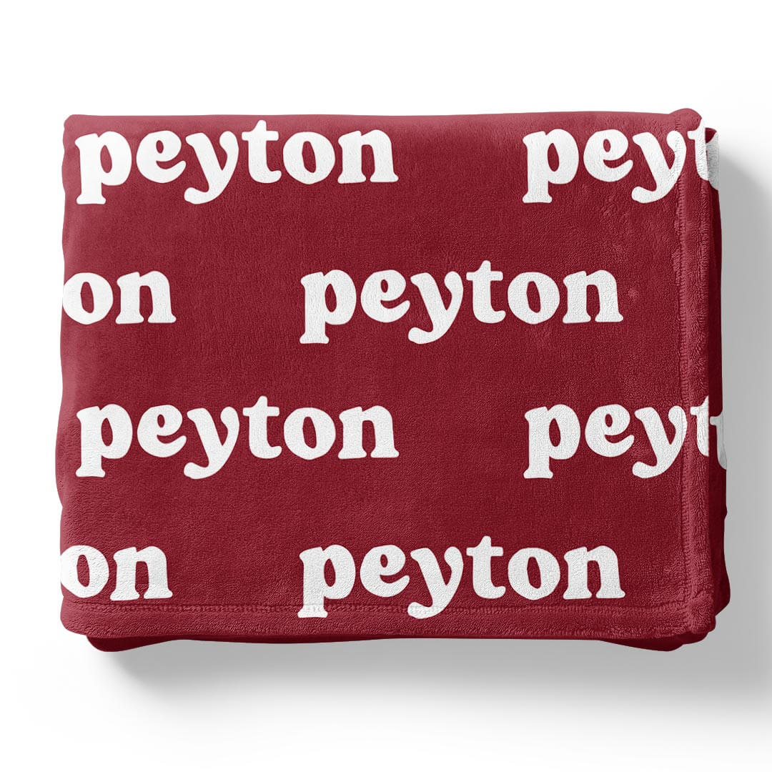 Personalized Color Blanket | Massachusetts Maroon