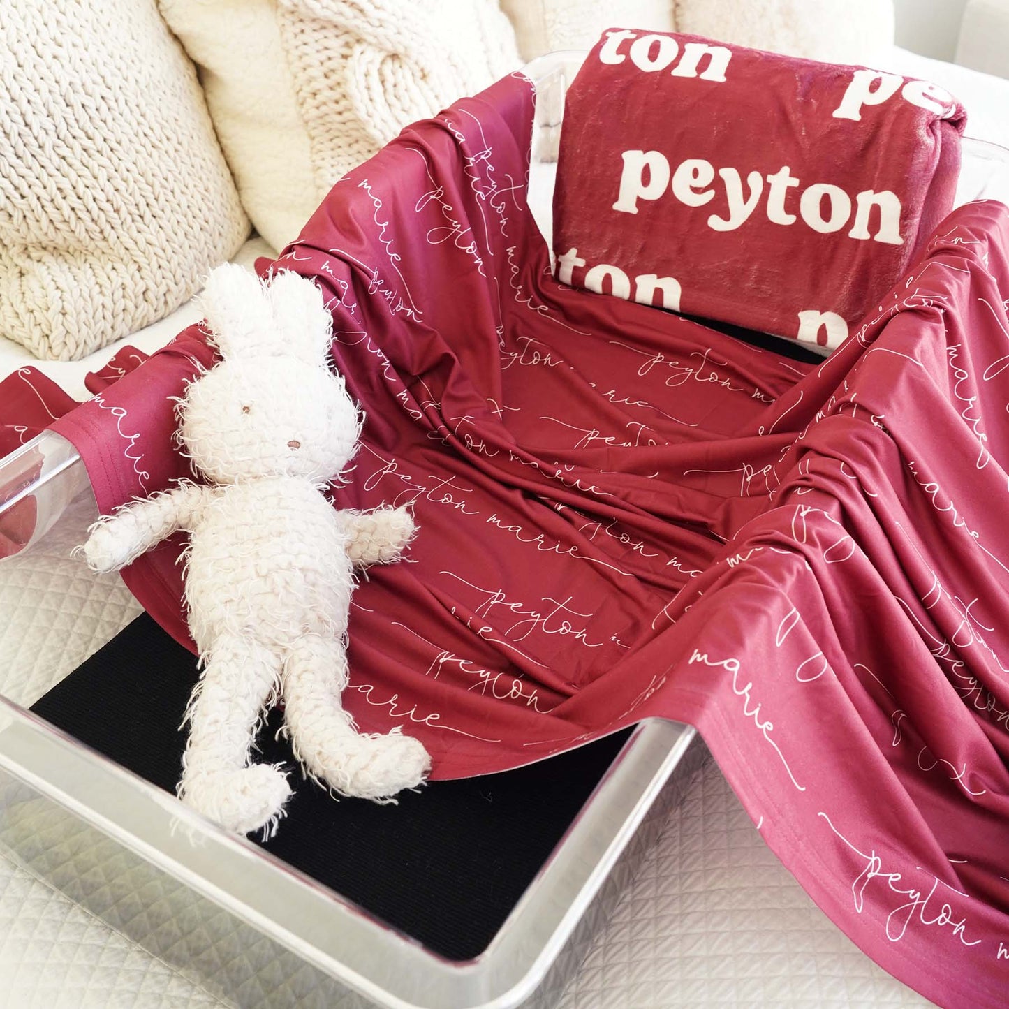 Personalized Color Blanket | Massachusetts Maroon