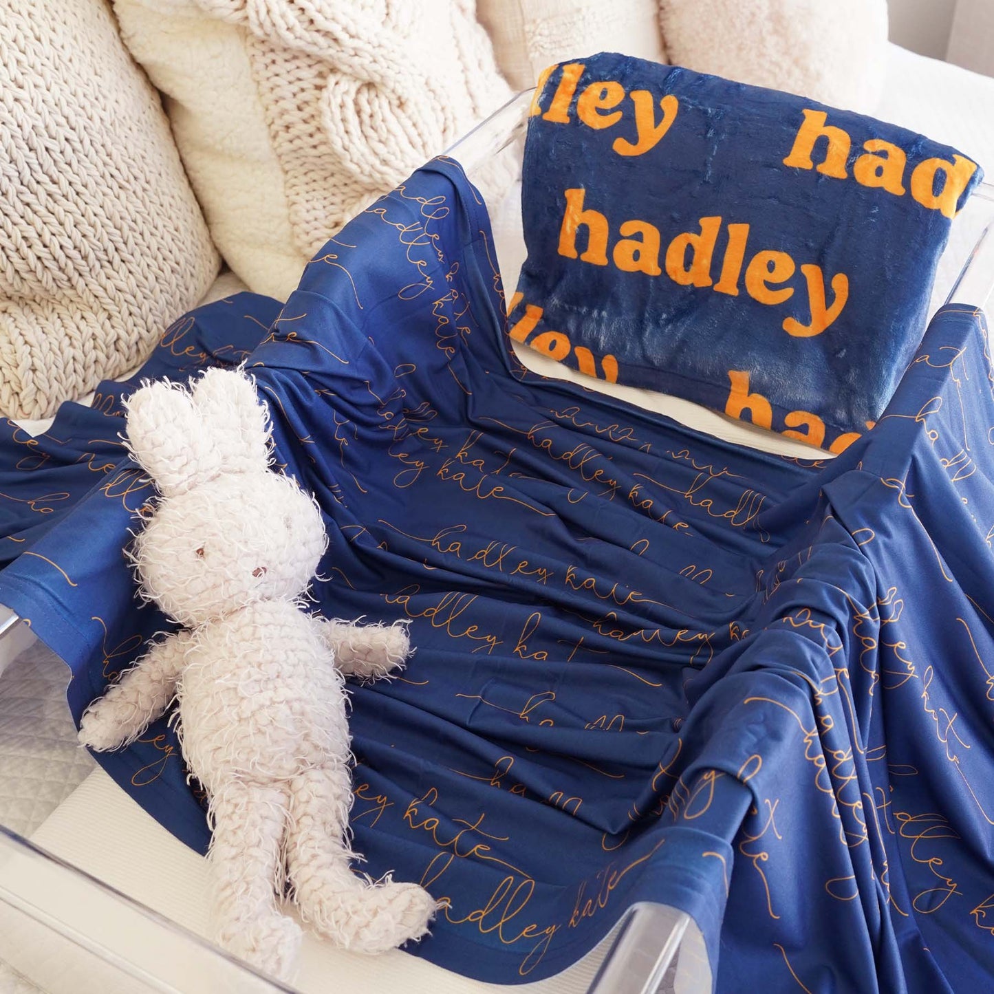 Personalized Color Blanket | Pirate Blue